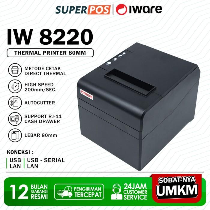 Gambar Printer Thermal Kasir 80mm Auto Cutter Usb - Lan Iware Iw-8220 dari Super Pos undefined Tokopedia