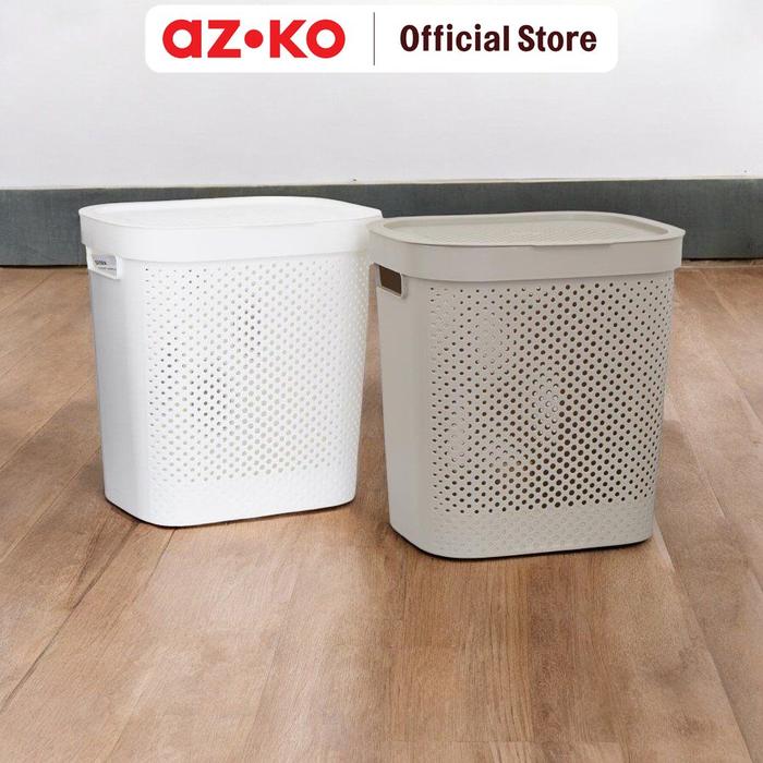 Gambar AZKO Stora 43.5X35.5X45 cm Keranjang Laundry Tempat Baju Pakaian Kotor Wadah Cucian Laundry Basket Perlengkapan Rumah - Cokelat dari AZKO ID undefined Tokopedia