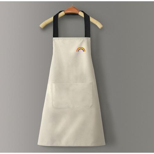 Gambar BISA COD H5738 Apron Waterproof / Celemek Masak Dapur Wanita Kain - Cream dari Pusat Grosir indonesia undefined Tokopedia