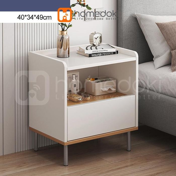 Gambar Homedoki MEJA NAKAS KECIL / BED SIDE TABLE MINIMALIS SERBAGUNA / MEJA SUDUT Furniture Tv - Type 4 dari Homedoki Store undefined Tokopedia