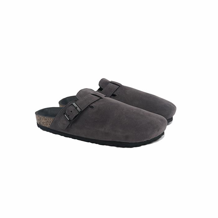 Gambar Moofeat Kloff V2 - Sandal Slide Clog Kulit Casual Pria Black - Grey, 39 dari Moofeat Footwear undefined Tokopedia
