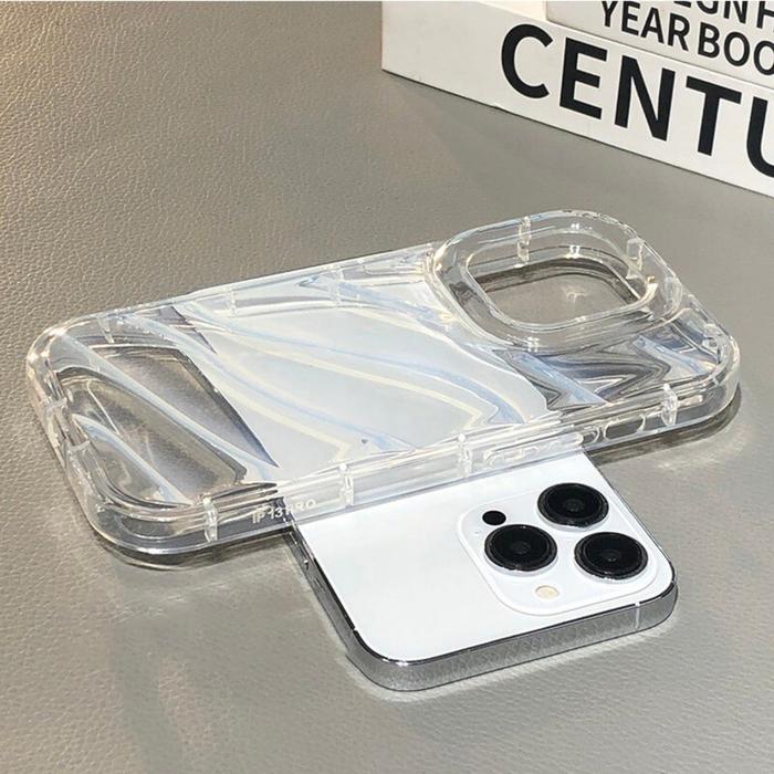 Gambar WAVE CASE For iPhone 11 12 13 14 15 PRO MAX 14 15 PLUS 7 8 PLUS X XR XS MAX SE 2022 Gelombang Case - Transparent, 6/7/8/SE2020/SE2022 dari GoodCase.ID undefined Tokopedia