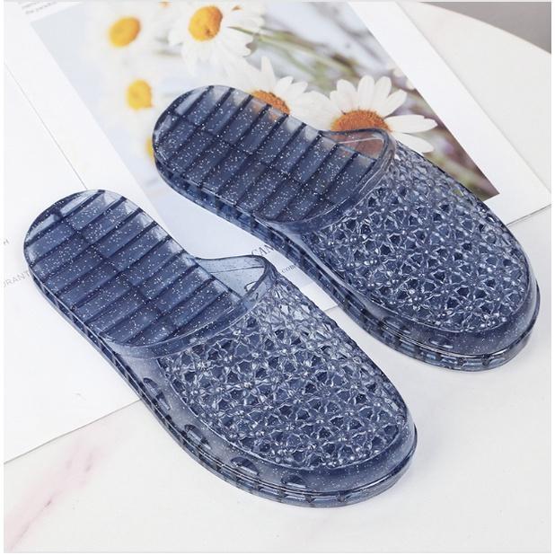 Gambar OKAIDO OFFICIAL STORE Sandal Selop Rumah Wanita Cewek Perempuan Bahan Jelly Karet Transparan Fashion Korea Merah Putih Oren Biru PVC Anti Air Anti Licin dan Nyaman - HITAM TRANSPARAN, 37 dari OKAIDO Official Store Kab. Tangerang Tokopedia