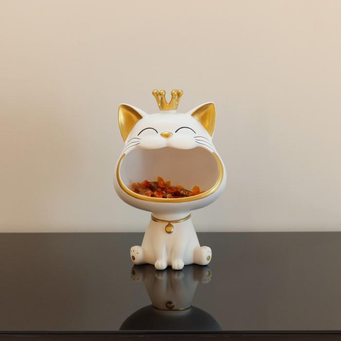 Gambar [URBANE] KUMI Pajangan Patung Key Holder Kucing Resin Premium - White dari urbane decors undefined Tokopedia