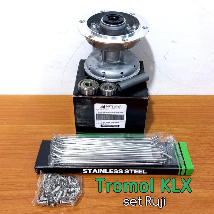 Gambar Tromol Depan KLX Ruji Stainlees Set Bos Pnp Ninja GL CB dari Gv Motor undefined Tokopedia