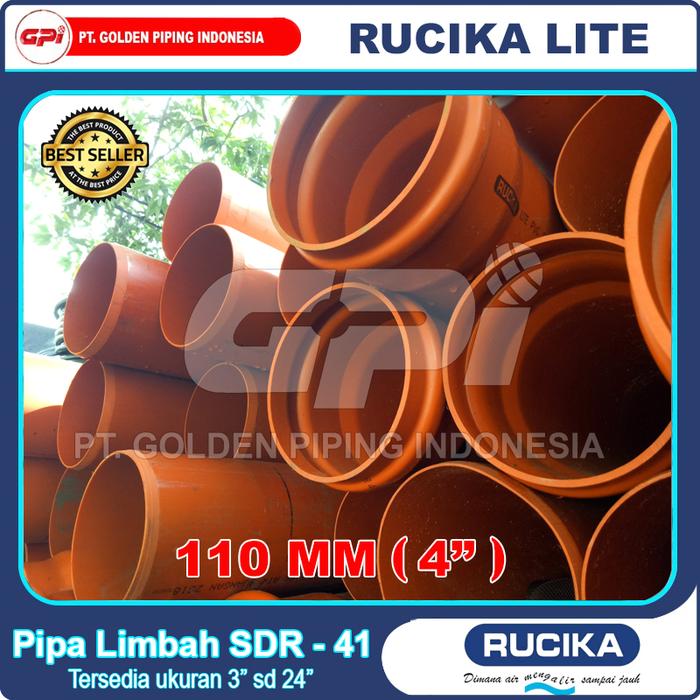 Gambar Pipa PVC Limbah SDR-41 ND. 3" sd 8" Rucika Lite - ND.3"Tbl.1.80mm dari DEPO PIPA_NEW undefined 5 Tokopedia
