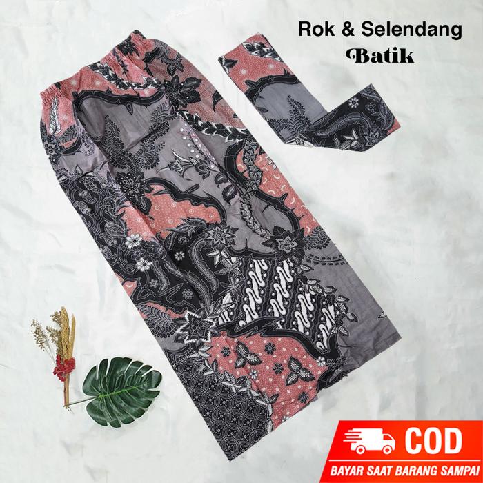 Gambar OUTFIT BAWAHAN BATIK SPAN ALLSIZE MOTIF SHEERA ROSE BATIK KAMPUS REMAJA - SHEERA ROSE dari Yaya Kebaya undefined Tokopedia