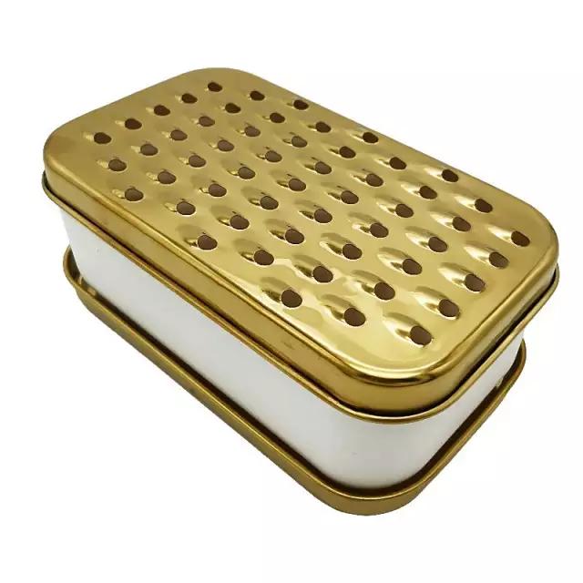 Gambar Cheese Grater With Container • Parutan Keju Sayur 2 Jenis Serbaguna Dengan Wadah - white-gold dari KKOOM Indonesia undefined Tokopedia
