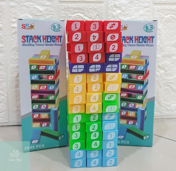 Gambar Mainan Anak Board Games Stacko Balok Family Game Stack Height S1731 dari Lumitoys undefined Tokopedia