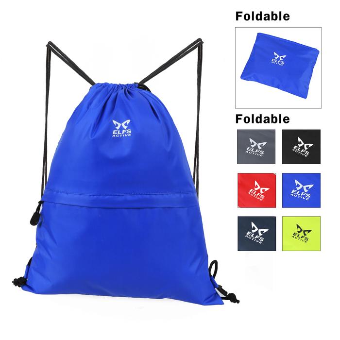 Gambar Tas Ransel Serut Anti Air Running String Bag - Biru Tua dari Elfs undefined Tokopedia