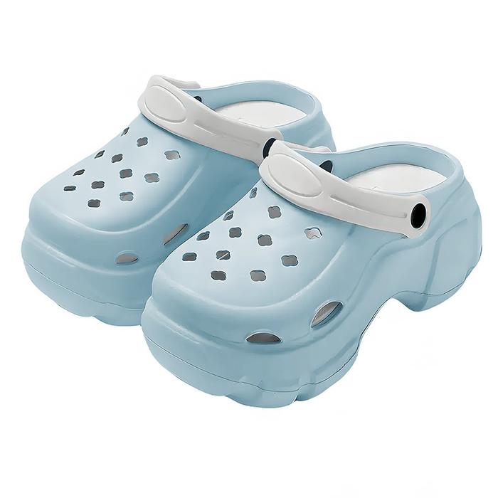 Gambar Sandal wanita 2025 model baru, elegan, sandal wanita warna baru harga murah Anti selip - Biru Es+Putih, 34-35 dari KUMADA undefined Tokopedia