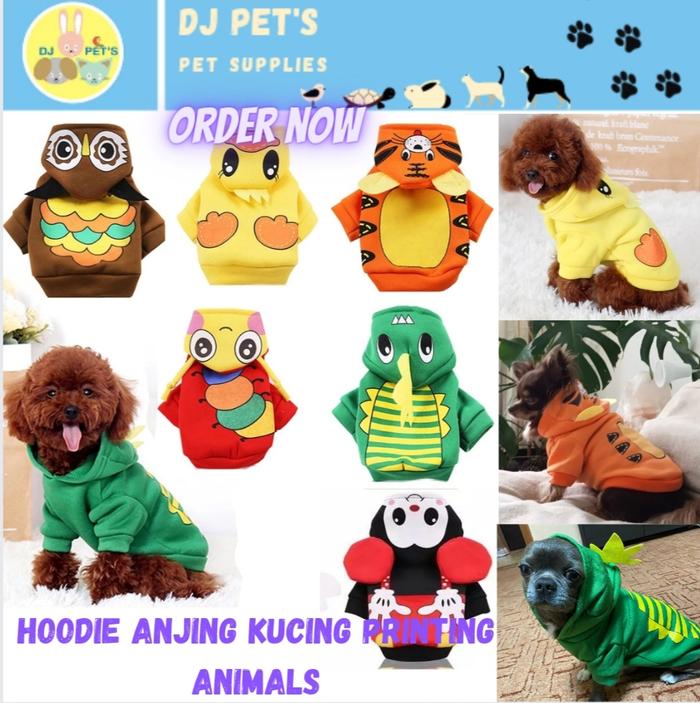 Gambar baju anjing dan kucing hoodie sweater anjing kucing model animals anjing & kucing t-shirt m - caterpillar, XS dari Dj Pets undefined Tokopedia