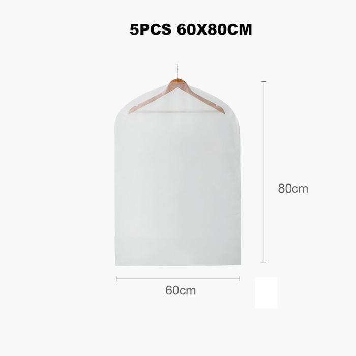 Gambar Joybos Bundle 5pcs Jas Cover Baju Gantungan Anti Air Anti Debu Pelindung Pakaian CB002 - 5pcs-NON ZIP 60*80 dari Joybosid Kota Bekasi Tokopedia
