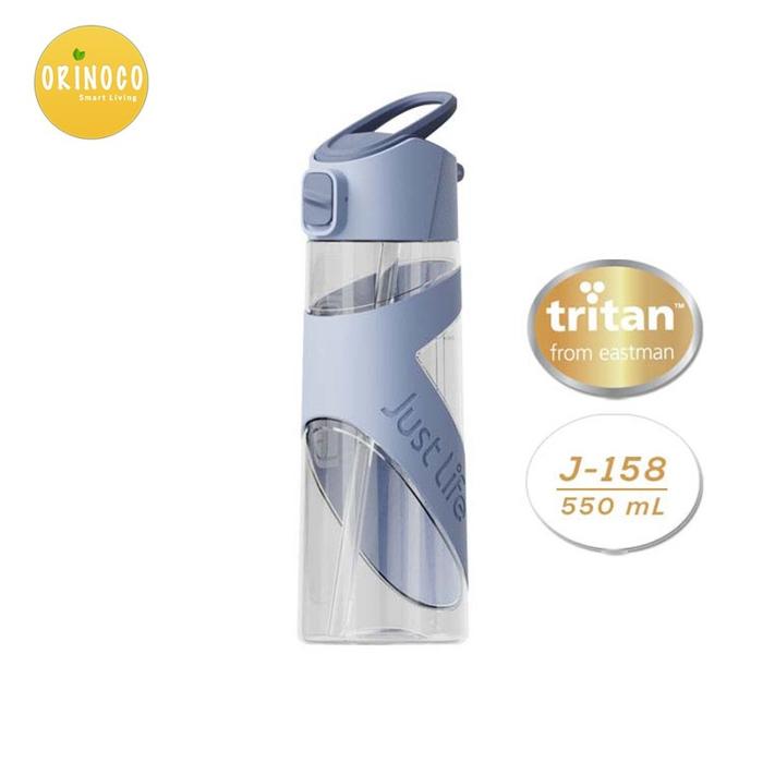 Gambar Botol Minum Plastik dengan Sedotan Body Dilengkapi Silikon 550ML Bottle J-158 Bpa Free - Biru Muda dari Kioslunchbox bogor undefined Tokopedia