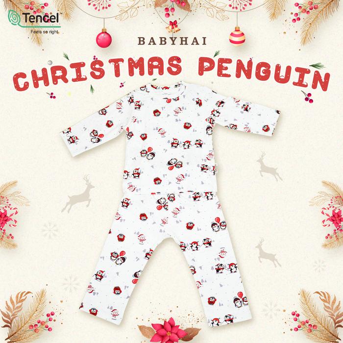 Gambar BABY HAI Tencel Christmas Series - Setelan Tencel Baju Panjang Celana Panjang - Christmas Penguin, S dari Babyhai undefined Tokopedia