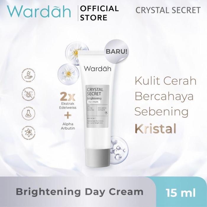 Gambar Wardah Crystal Secret Brightening Day Cream SPF 35 PA+++ 9ml | 15ml | 30g - Crystal Day Cream 15ml dari Kios Branded_NEW undefined Tokopedia