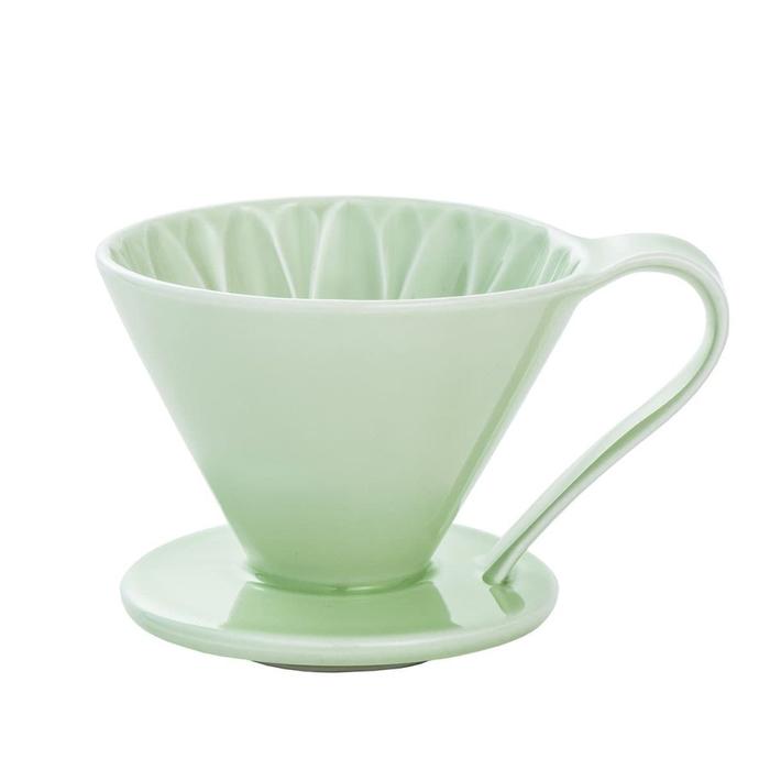 Gambar CAFEC V60 Flower Dripper CFD-4 ceramic kelopak bunga warna 2-4cups - Hijau dari Maharaja Coffee Kota Administrasi Jakarta Pusat Tokopedia
