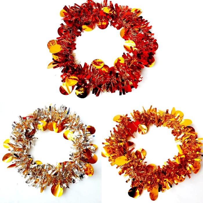 Gambar SALE Slinger Imlek Bulat Tinsel Pita Dekor Parcel Natal Imlek Murah Ornamen Imlek Harga Grosir Termurah - BULAT RANDOM dari MadisonShop undefined Tokopedia