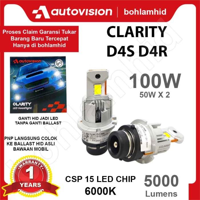 Gambar Lampu LED Mobil D2S D2R D4S D4R Autovision Clarity 100W 5000 Lumen Pengganti Bohlam HID - D4S D4R - D4S D4R dari bohlamhid undefined Tokopedia