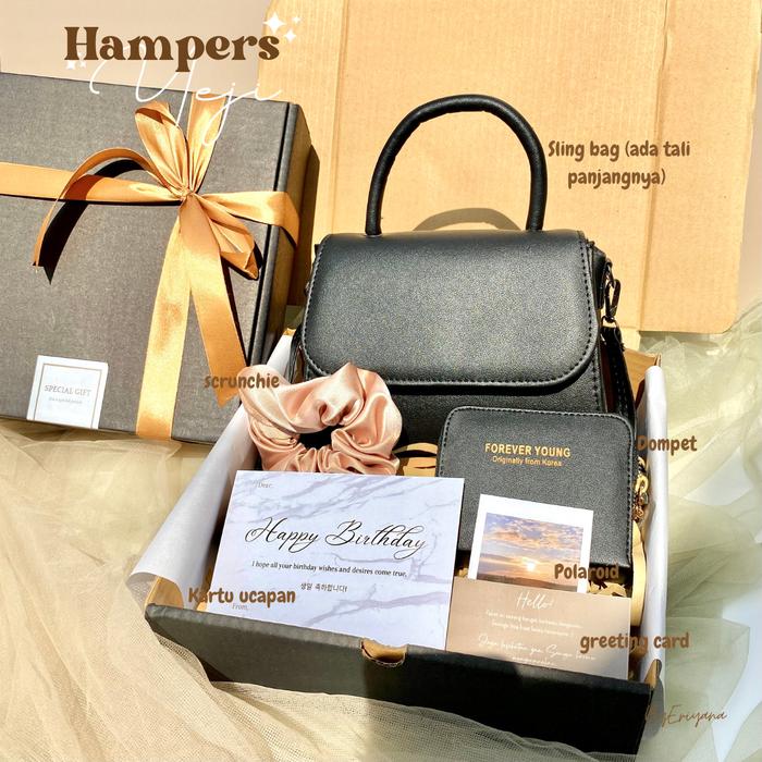 Gambar HAMPERS CEWEK KADO ULANG TAHUN WANITA HAMPERS HADIAH WISUDA GIFT BOX ULTAH PAKET KADO GRADUATION ANNIVERSARY WEDDING BIRTHDAY VALENTINE PERPISAHAN SIDANG SEMPRO UNTUK SAHABAT PACAR ISTRI IBU HARI GURU TEMAN AESTHETIC KEKINIAN SUPRISE PREMIUM GIFT ISI TAS - Yeji dari ByEriyana undefined Tokopedia