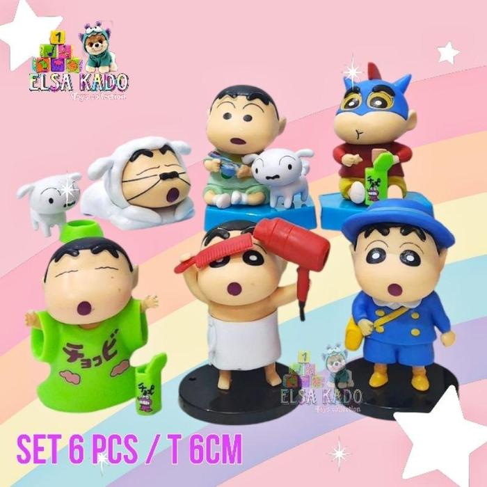 Gambar Crayon Shinchan Set 6 Pcs Figure Topper Cake Sinchan Sisir dari ELSA KADO STORE undefined Tokopedia