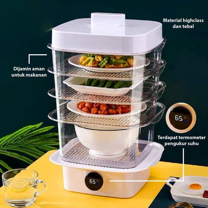 Gambar KS Tudung Saji Susun Modern Anti Serangga Dengan Termometer - Putih, 5 Susun dari KSI.HomeAppliances undefined Tokopedia
