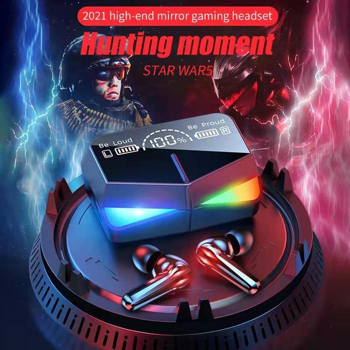 Gambar Headset Bluetooth Gaming TWS M28 Dual Mode BT V5.1 LED Smart Display dari PBSAT MALL undefined Tokopedia