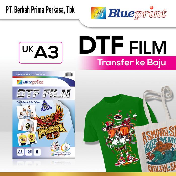 Gambar Kertas Transfer Film DTF BLUEPRINT / Digital Transfer Film PET - A3 Isi 5 Lembar - BP-DTFA3105 dari Blueprint Indonesia undefined Tokopedia