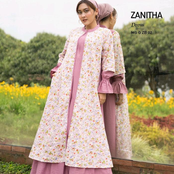Gambar Zanitha dress ninos terbaru - Dusty pink dari Tenabang collection undefined Tokopedia