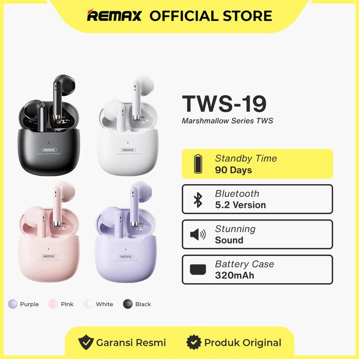 Promo Remax Earphone Bluetooth 5,2 Marshmellow Series Smart Touch