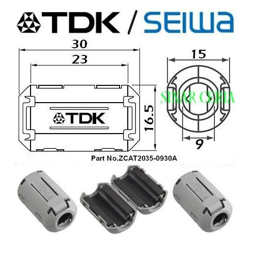 Gambar Magnet TDK / Ferite Ferrite ZCAT Clamps 2035-0930 ZCAT2035 0930A Penghemat BBM Untuk Busi Coil Injector Delco Audio Diameter Kabel 7-10mm dari SINAR CERIA ELEKTONIK undefined Tokopedia