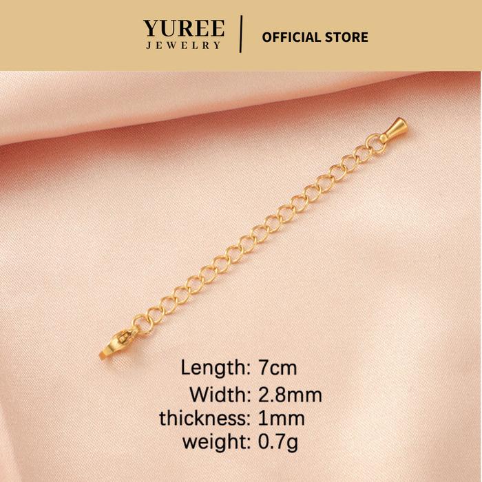 Gambar YUREE • Extender Kalung / Gelang Lepas Pasang • Penyambung Gelang Titanium • Extension Stainless Steel • Rantai Tambahan Anti Hitam Anti Karat - Gold dari Yuree Jewelry undefined Tokopedia