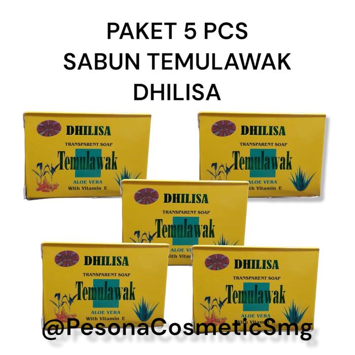 Gambar PAKET 5 PCS SABUN TEMULAWAK DHILISA BPOM - PAKET 5 PCS SABUN TEMULAWAK dari Pesona Cosmetic Smg_NEW undefined Tokopedia