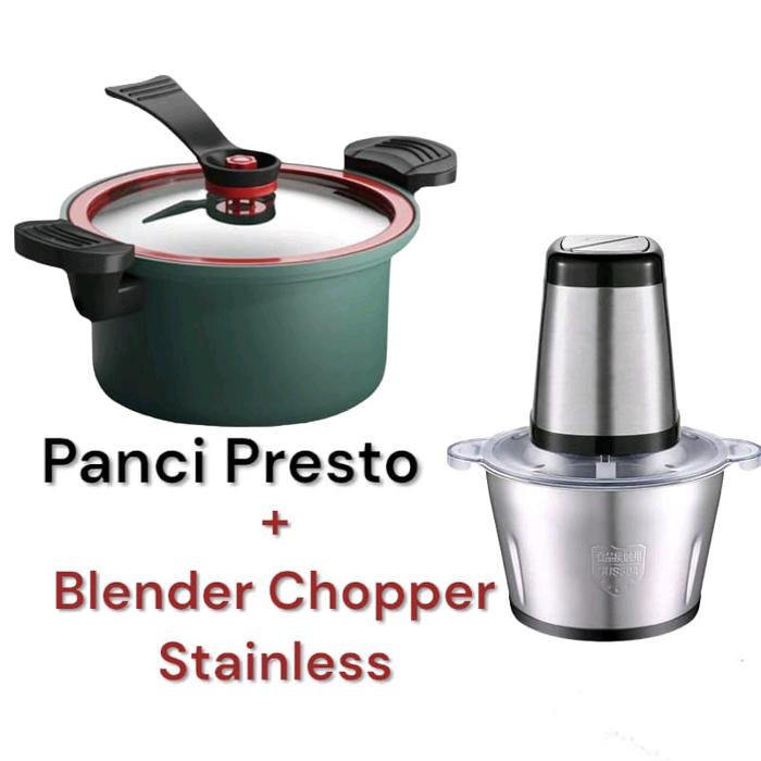 Gambar LT 011 Paket Super Kemerdekaan Panci Presto 22cm + Blender Daging Peralatan - Panci Presto + Blender Capsule dari Laku Terus id undefined 3 Tokopedia