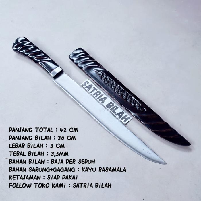Gambar Golok sembelih super tajam Pisau jagal ukiran rasamala asli cibatu - Hitam dari Toko Cikal99 undefined Tokopedia