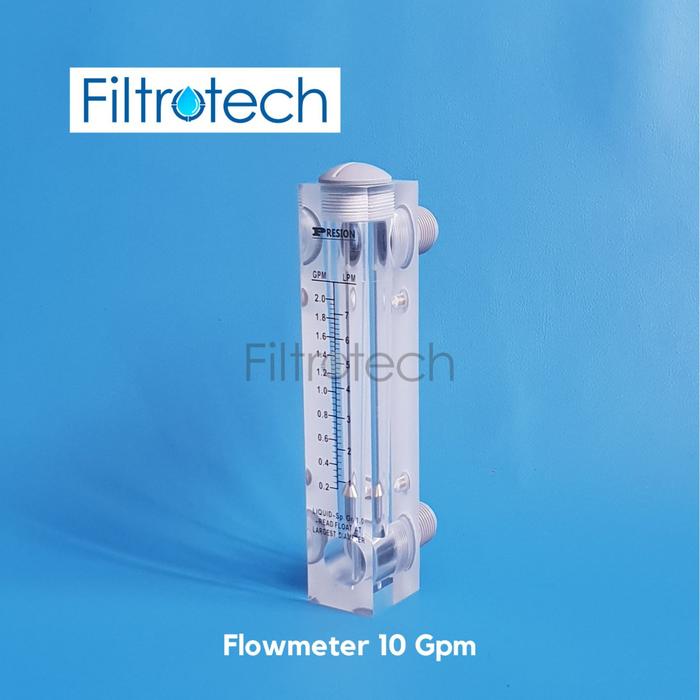 Gambar Presion Flowmeter Rotameter air 10 gpm, 16 gpm, 20 gpm - 10 Gpm Drat 1 Inch dari Filtrotech undefined Tokopedia