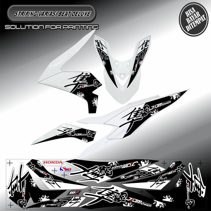 Smdd Sticker Jual STRIPING STICKER VARIASI HONDA BEAT DELUXE MOTIF JDM Motorcycle ...