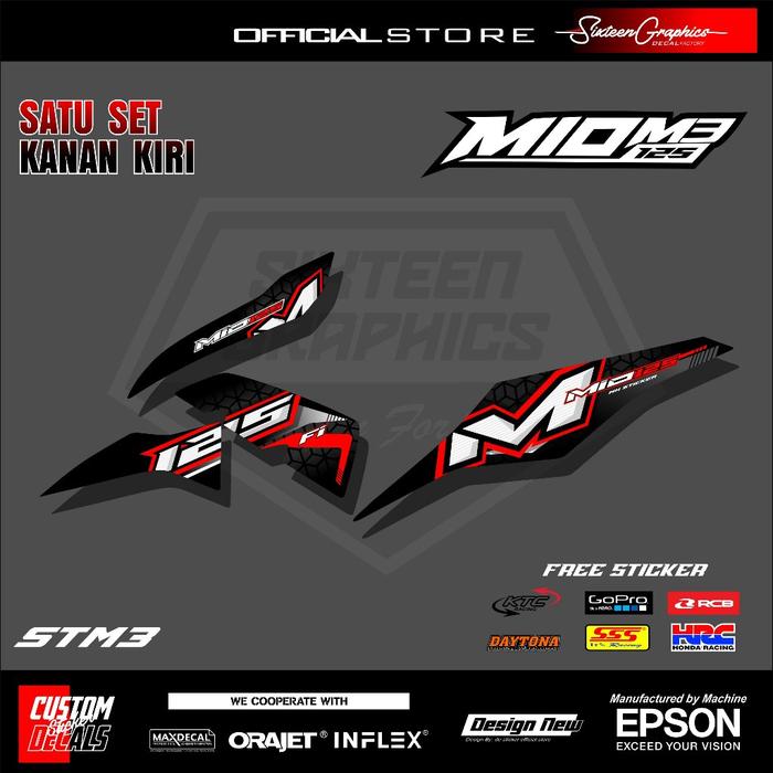 Gambar Stiker Mio M3/Z Decal Striping Standar Mio M3/Z 125 Motif Keren Terbaru - 27 dari Sixteen Graphics undefined Tokopedia