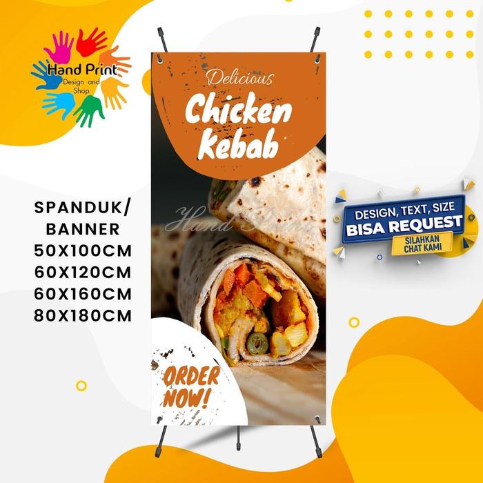 Gambar SPANDUK / BANNER Jualan Kebab Turki  Promo Kebab C  60x160 - A, 50x100CM dari Print Express undefined Tokopedia