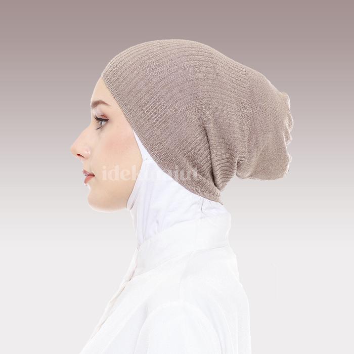 Gambar Ciput Rajut Premium Kupluk Idekurajut | Daleman Kerudung Premium - Old Khaki dari idekurajut_NEW undefined Tokopedia
