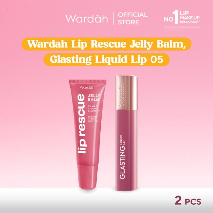 Gambar [LIP CARE MENCERAHKAN] NEW! WARDAH Lip Rescue Jelly Balm Dusty Rose - Lip Therapy, Hydrating - Mencerahkan Bibir, Bibir Sehat, Plump - Glossy, Lip Matte, Liptint, Lip Stain, Lipgloss, Lip Cream, Lip tint Waterproof -Tahan Lama - Dark Lips - Bibir Pecah - Rescue+GL 05 dari wardahbeautyid undefined Tokopedia