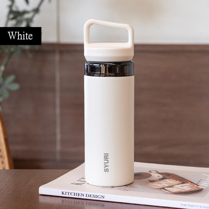 Gambar Tumbler SITARAYURI Vacuum Cup Portable Handle Insulated Cup Stainless Steel Water Cup 420ml Botol Aesthetic Tempat Minum Mini Travel Warna Lucu Syuri - Putih dari CV Lancar Jaya Berkah undefined Tokopedia