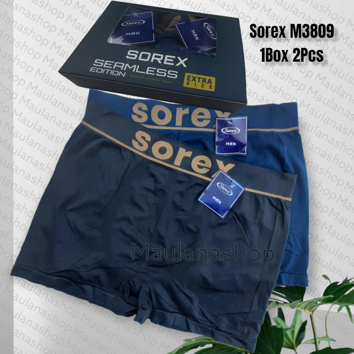 Gambar Sorex M3809 Celana Dalam Pria Dewasa Model Boxer Seamless Big Size Lembut Cowok Katun - freesize jumbo, 1Box 2pcs dari Maulanashope undefined Tokopedia