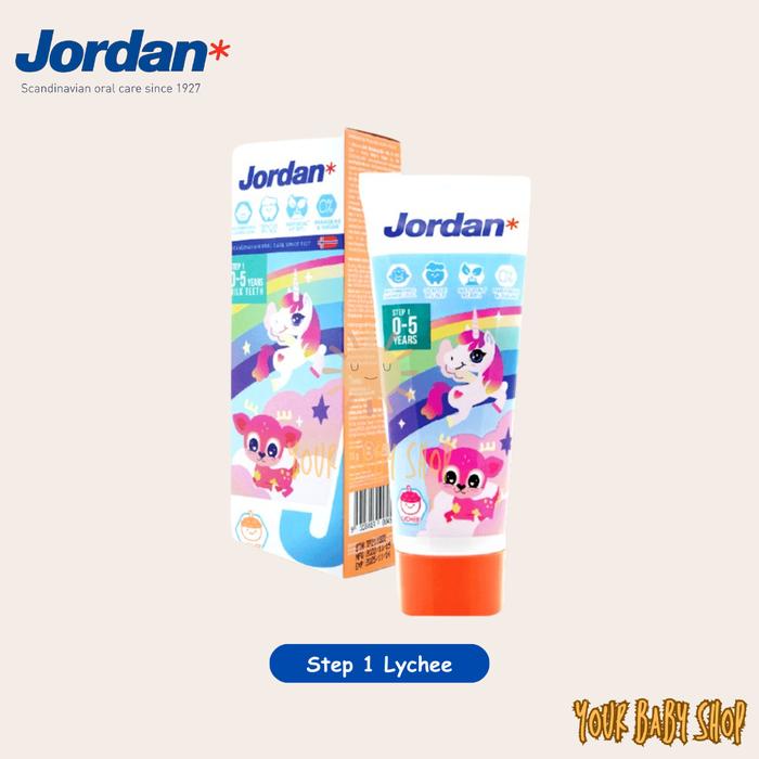 Gambar Jordan Oral Care Kids Toothpaste Step 1-3 Pasta Gigi Anak Odol Bayi - Step 1-Lychee dari Your Baby Shop_NEW undefined Tokopedia