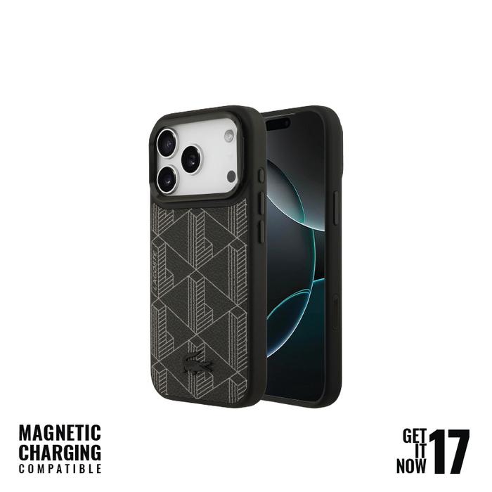Gambar Case for iPhone 17 / 17 Air / 17 Pro / 17 Pro Max LACOSTE PVC Blend Stand Camera MagSafe - Black, 17 Pro dari PlayWorks Store undefined Tokopedia