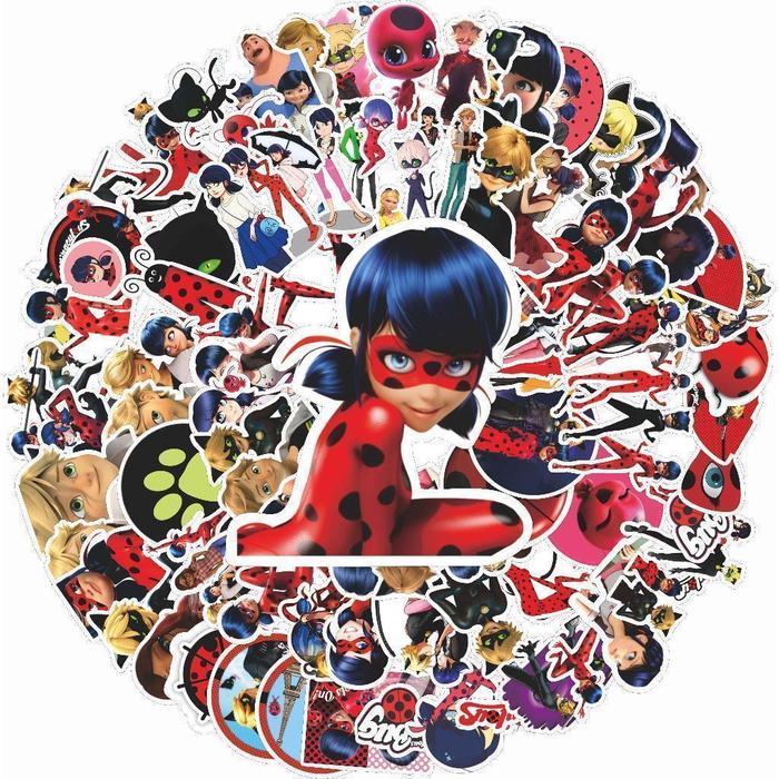 Gambar 50 Pcs Stiker Graffiti Motif Kartun miraculous  Ladybug Lucu Anti Air Untuk Dekorasi Notebook Sepeda Skateboard Handphone DIY Buku Paper - MIRACULOUS LADY BUG, 50PCS dari Stickit Up undefined Tokopedia