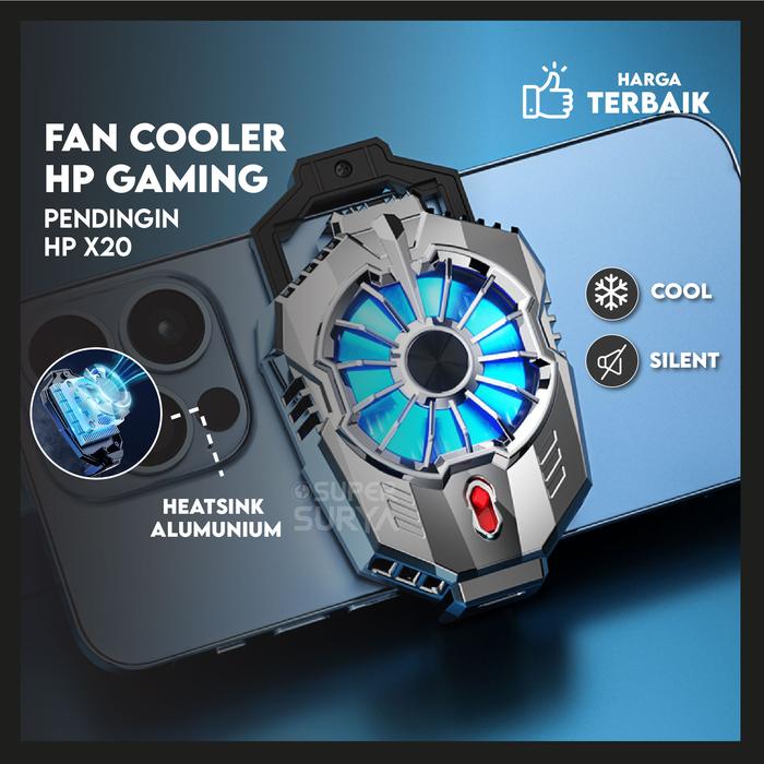 Gambar Fan Cooler Pendingin HP Gaming Angin Smartphone USB Android & iOS Ponsel Handphone Silver dari SuperSurya undefined Tokopedia