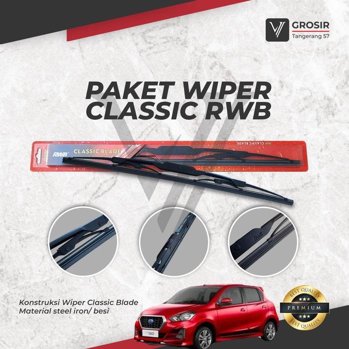 Gambar PAKET RWB CLASSIC WIPER DATSUN GO PLUS 2018 DEPAN BELAKANG 2 PCS - rwb dari Grosir Tangerang 57 undefined Tokopedia