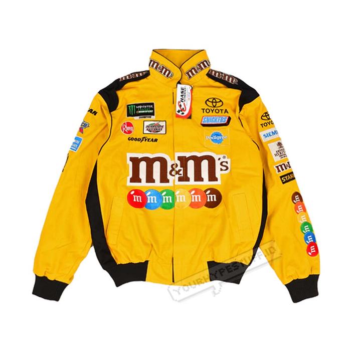 Gambar NASCAR JAKET VARSITY M&M KUNING Bordir Canvas - M dari YHYourHype undefined 3 Tokopedia