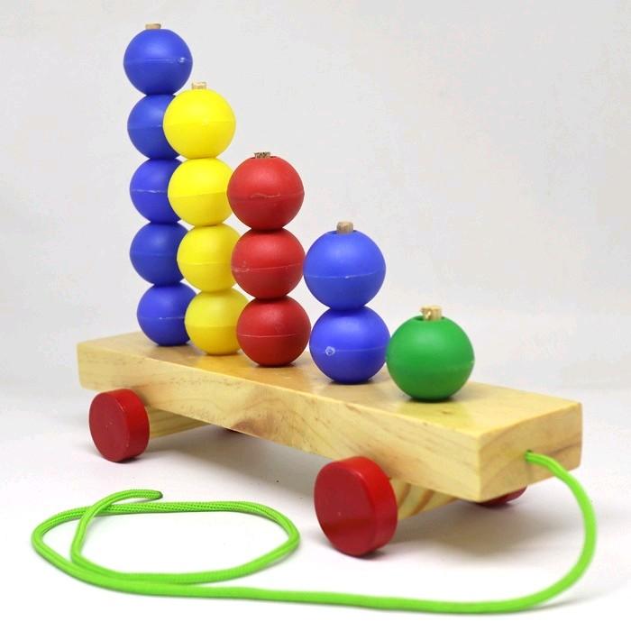 Gambar HAULA TOYS || Kereta Telur, Kereta Bulat, Mainan Kereta, kereta meronce Pendidikan Anak, Kaso Mainan Kereta Bulat dari mainan edu undefined Tokopedia